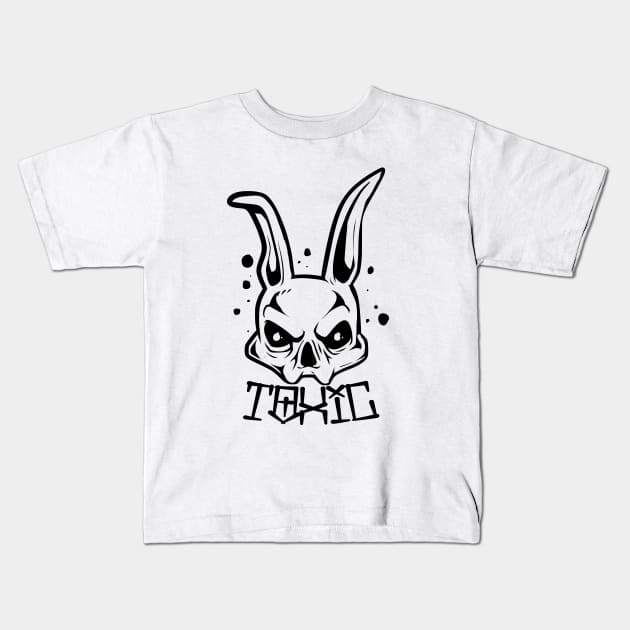 Toxic Bunny Kids T-Shirt by Rockadeadly